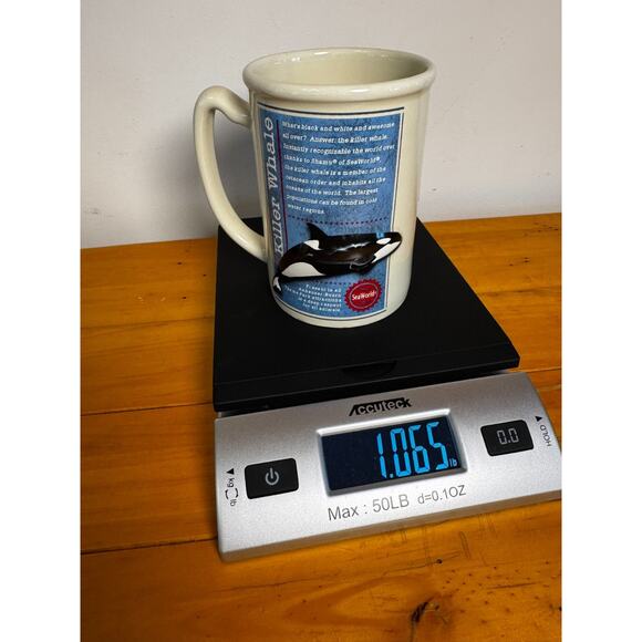 Vintage SeaWorld Killer Whale Shamu Mug – Anheuser-Busch Theme Park – 16 oz - Picture 7 of 8